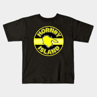 Hornby Island Classic Circle - Bright Lemon Yellow - Stay Mellow - Hornby Island Kids T-Shirt